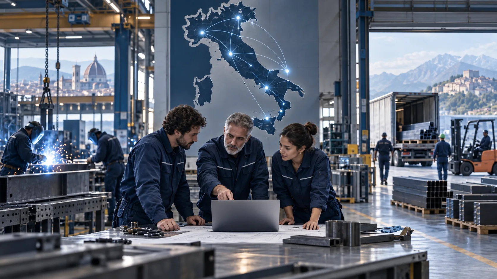 Rete di carpenterie italiane collegate su scala nazionale con UniFaber